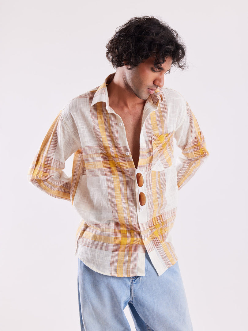 Linen-blend Striped Shirt