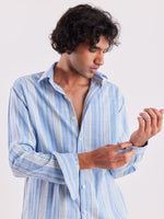 Load image into Gallery viewer, Linen-blend Striped Shirt
