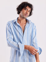 Load image into Gallery viewer, Linen-blend Striped Shirt
