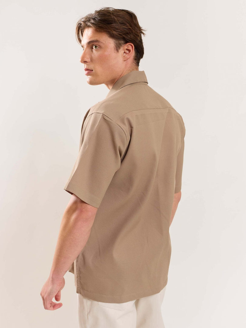 Light Brown Textured Shirt