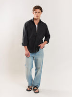 Load image into Gallery viewer, Black Poplin Shirt
