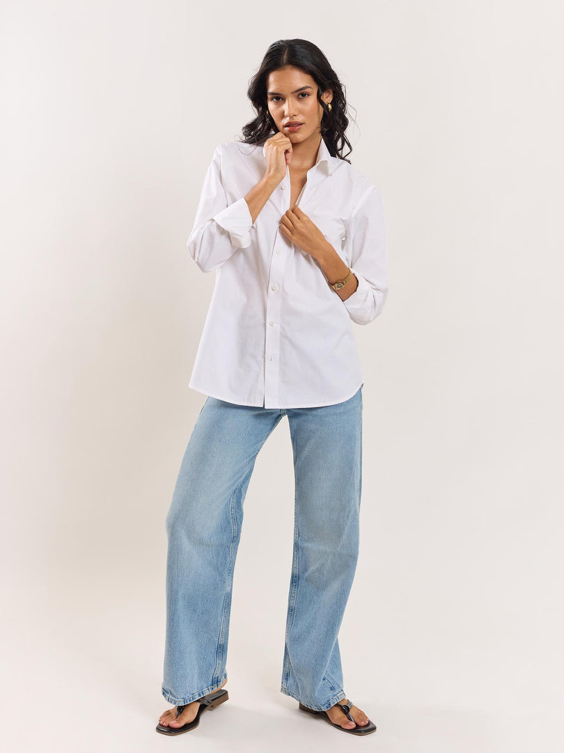 White Poplin Shirt