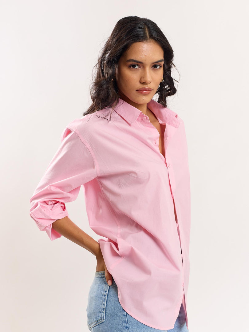 Pink Poplin Shirt