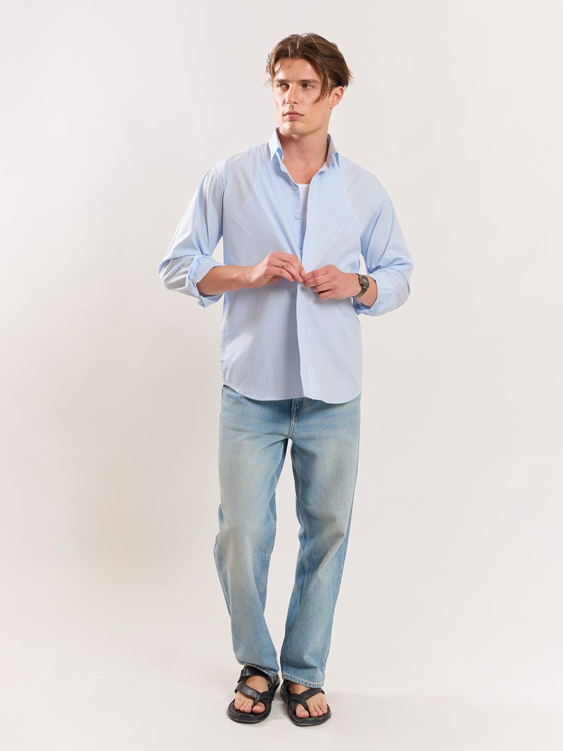 Blue Poplin Shirt