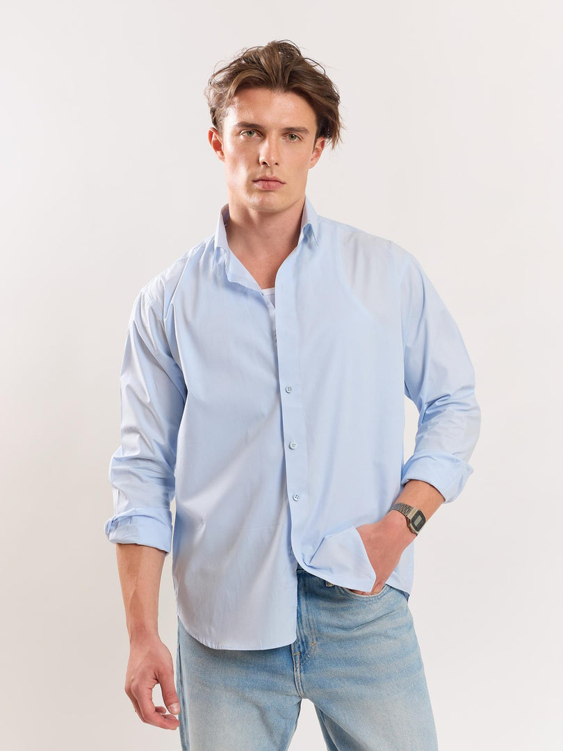 Blue Poplin Shirt