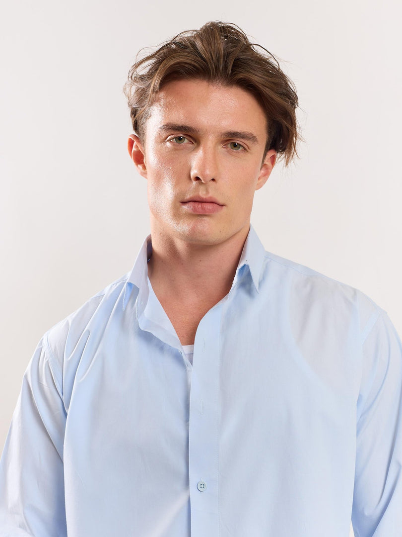 Blue Poplin Shirt