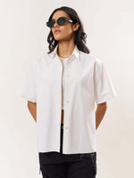 Load image into Gallery viewer, White Cropped Shirt
