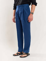 Load image into Gallery viewer, Blue Linen Trousers
