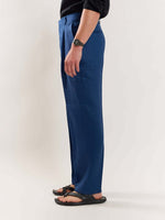 Load image into Gallery viewer, Blue Linen Trousers
