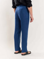 Load image into Gallery viewer, Blue Linen Trousers
