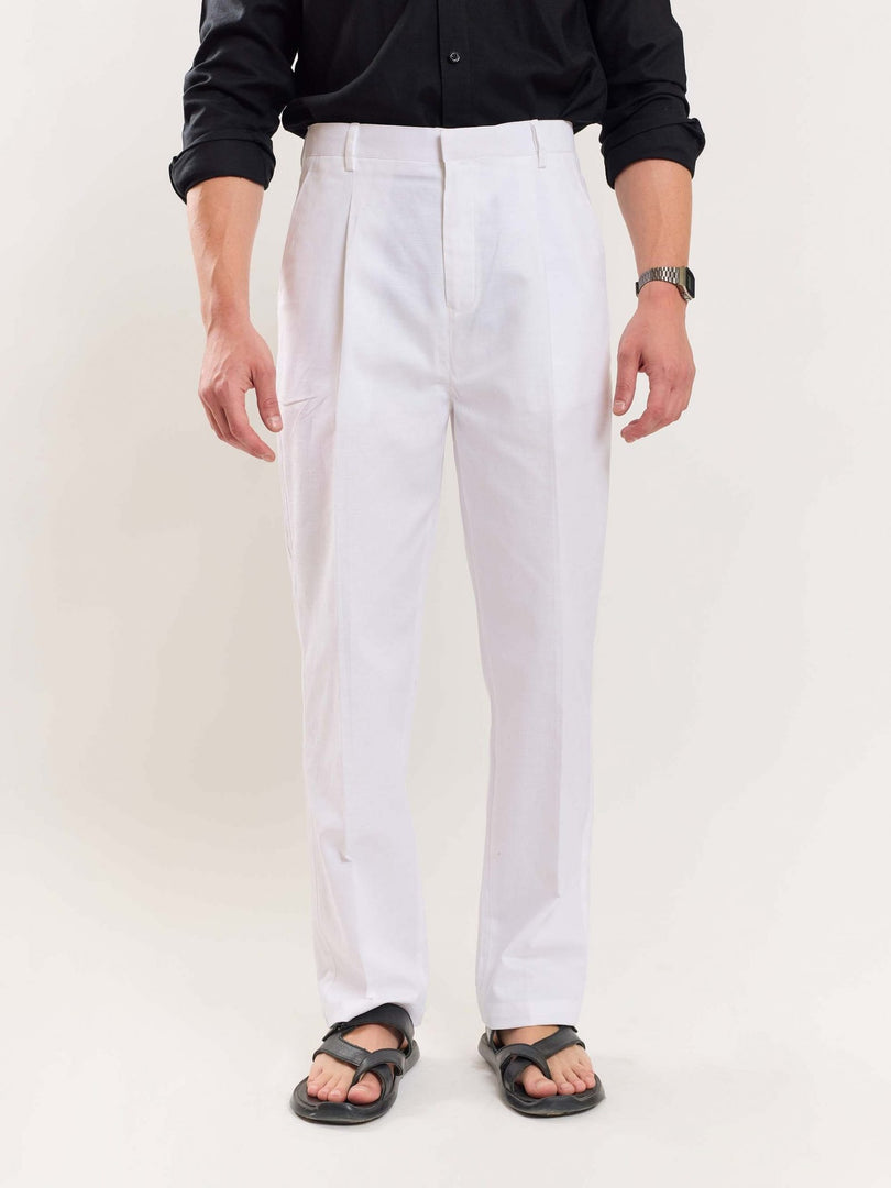 White Linen Trousers