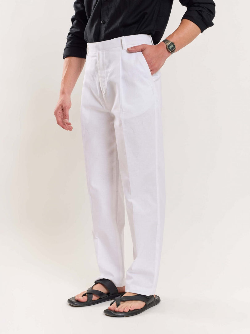 White Linen Trousers