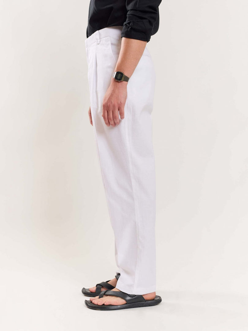 White Linen Trousers