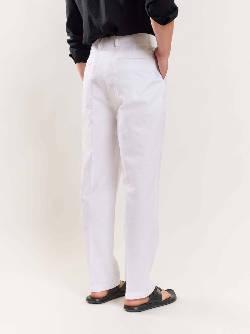 White Linen Trousers