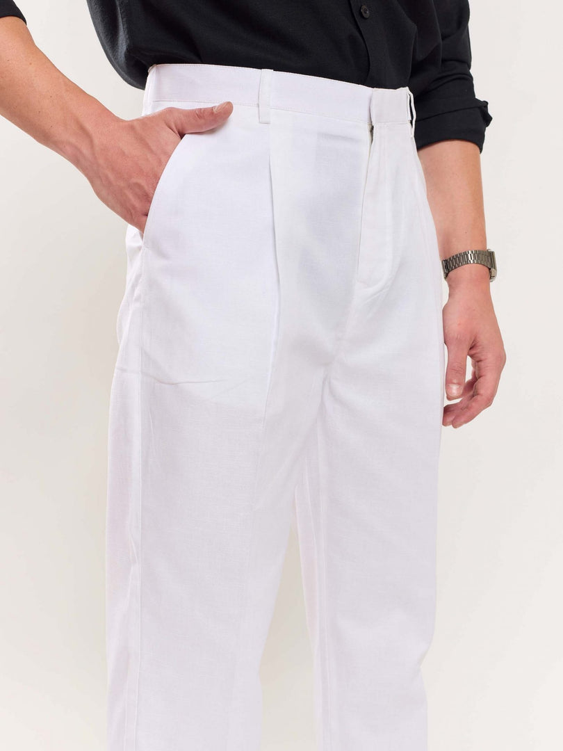 White Linen Trousers