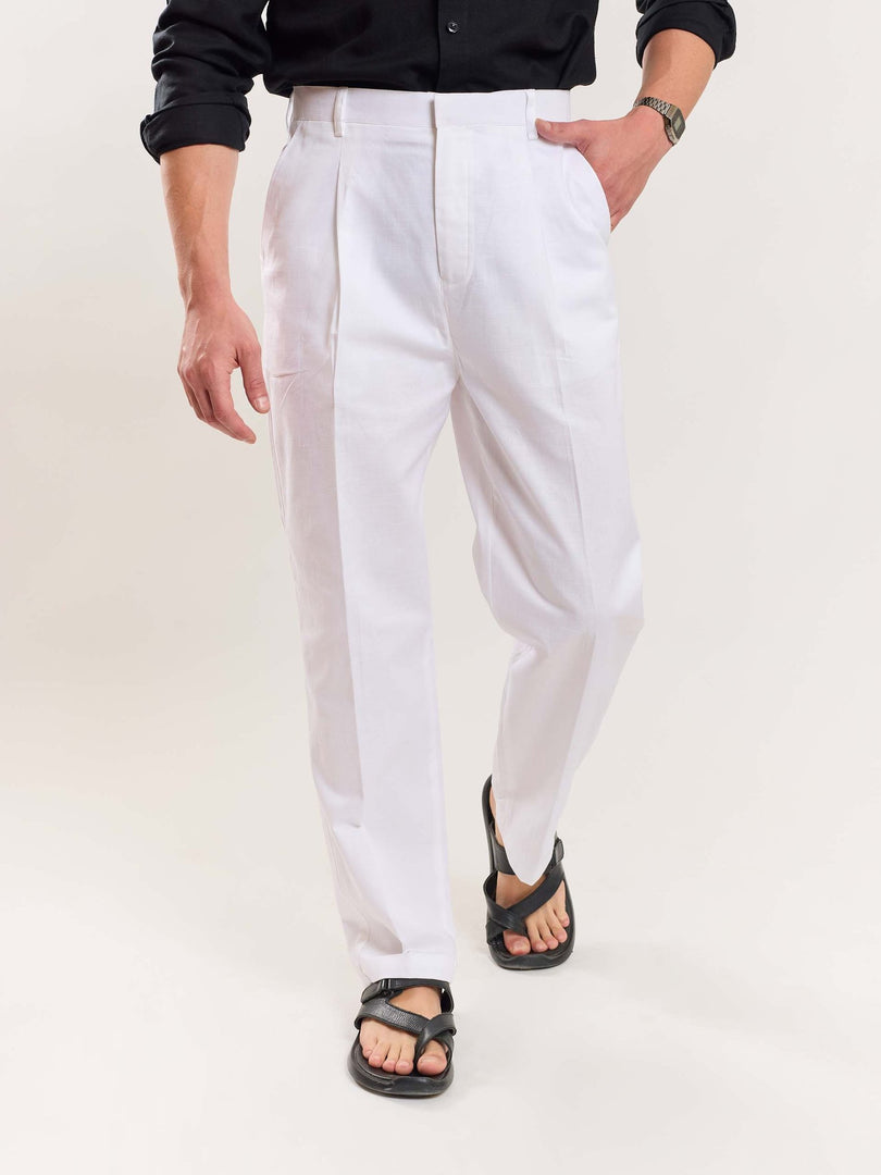 White Linen Trousers