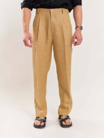 Load image into Gallery viewer, Tan Brown Linen Trousers
