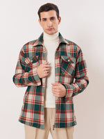 Load image into Gallery viewer, Relaxed Fit Plaid Zipper Jacket
