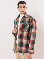 Load image into Gallery viewer, Relaxed Fit Plaid Zipper Jacket
