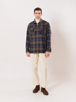 Load image into Gallery viewer, Relaxed Fit Plaid Zipper Jacket
