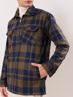 Load image into Gallery viewer, Relaxed Fit Plaid Zipper Jacket
