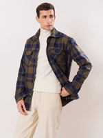 Load image into Gallery viewer, Relaxed Fit Plaid Zipper Jacket
