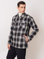 Load image into Gallery viewer, Relaxed Fit Plaid Zipper Jacket
