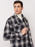 Load image into Gallery viewer, Relaxed Fit Plaid Zipper Jacket
