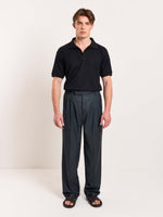 Load image into Gallery viewer, Charcoal Grey Pinstriped Tailored Trousers
