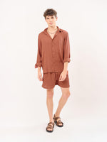 Load image into Gallery viewer, Rust Unisex Wrinkled Co-ord Set
