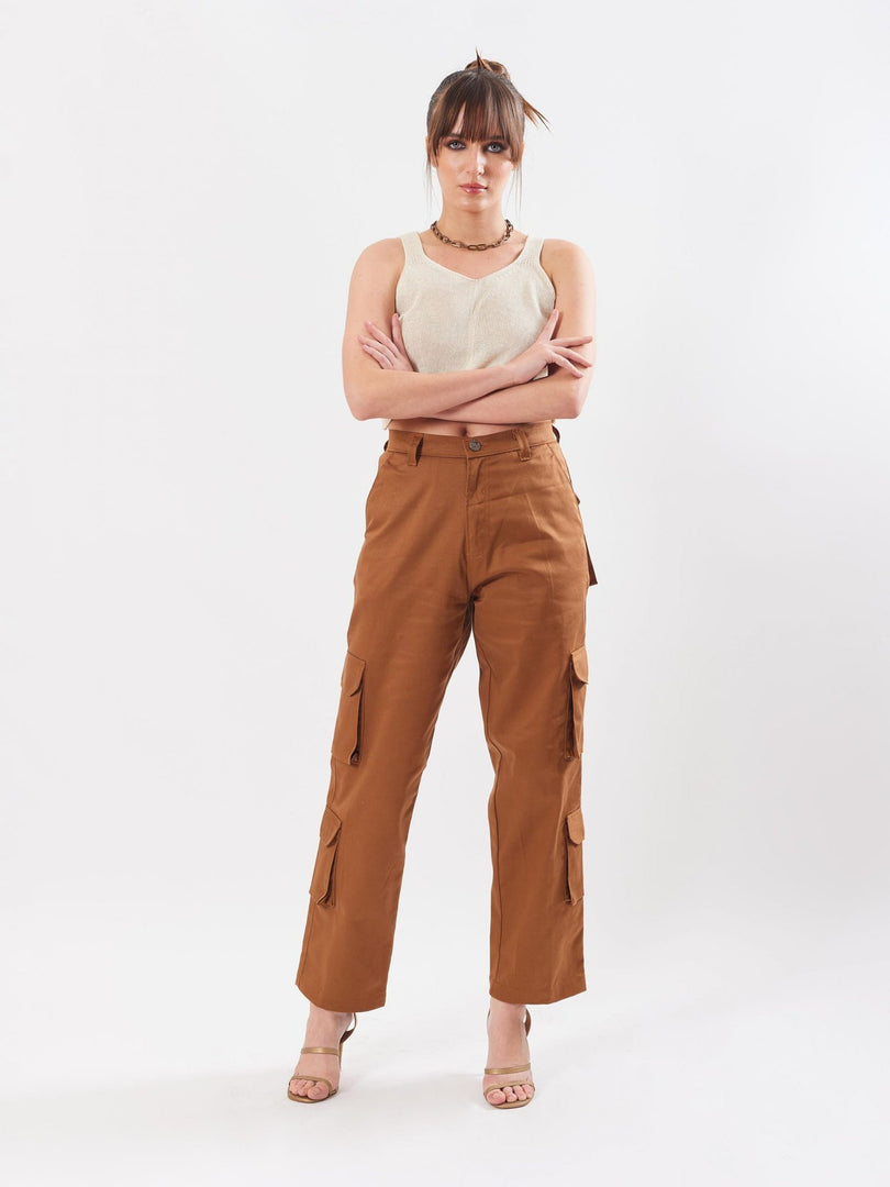 Brown Cargo Trousers