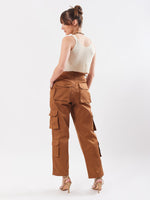 Load image into Gallery viewer, Brown Cargo Trousers
