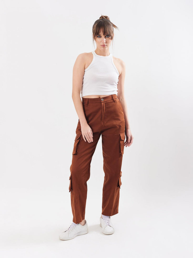 Brown Cargo Trousers