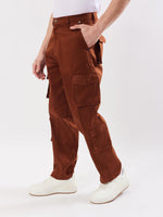 Load image into Gallery viewer, Brown Cargo Trousers
