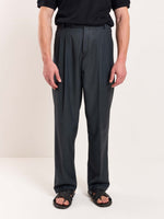 Load image into Gallery viewer, Charcoal Grey Pinstriped Tailored Trousers
