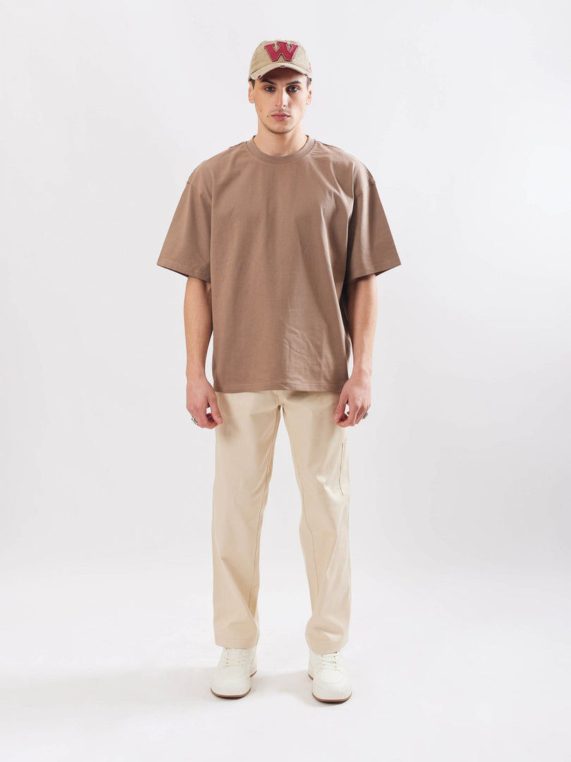 Cream Cargo Trousers