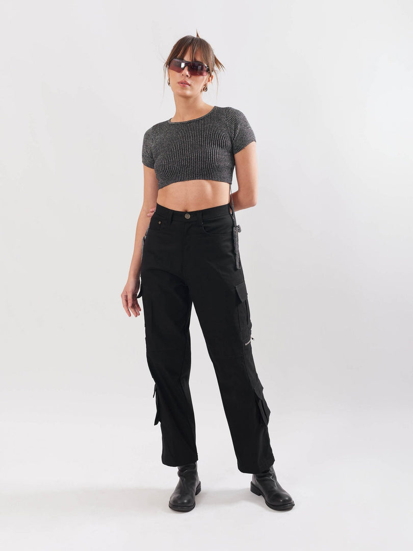 Black Cargo Trousers