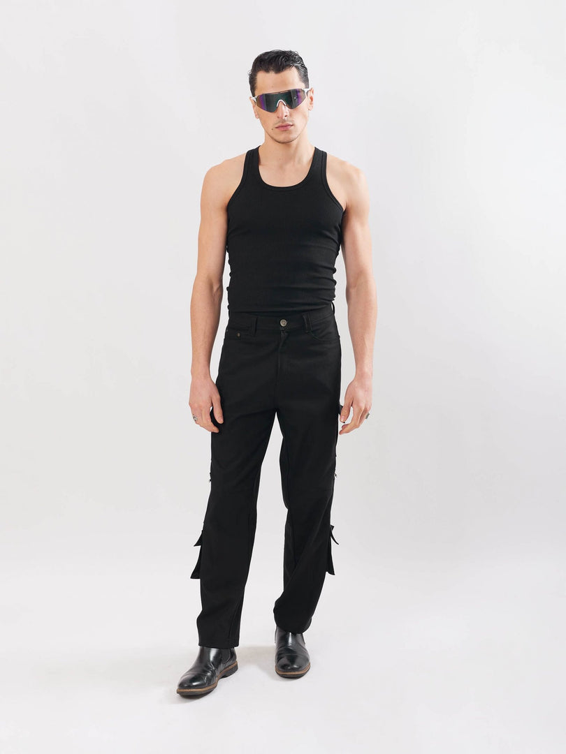 Black Cargo Trousers