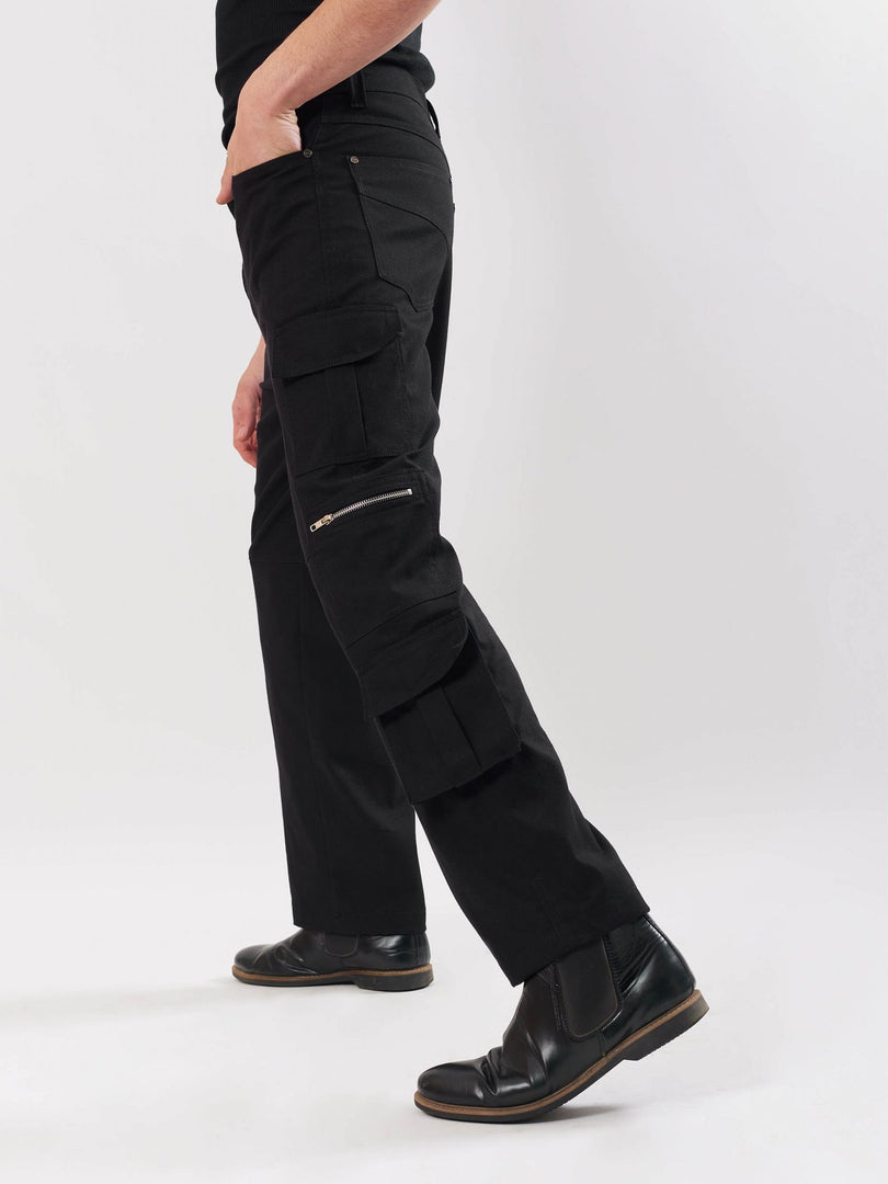 Black Cargo Trousers