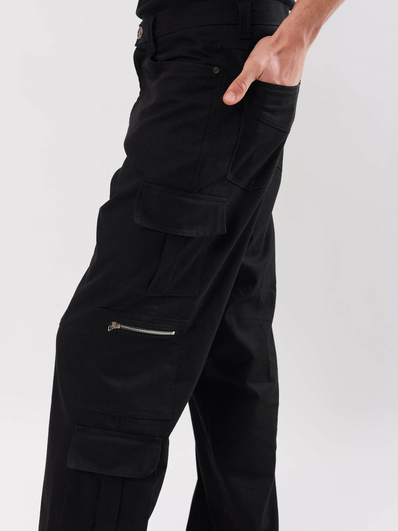 Black Cargo Trousers