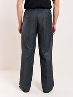 Load image into Gallery viewer, Charcoal Grey Pinstriped Tailored Trousers
