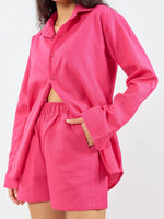 Load image into Gallery viewer, Pink Linen Co-ord Set
