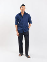 Load image into Gallery viewer, Navy Blue Linen Shirt
