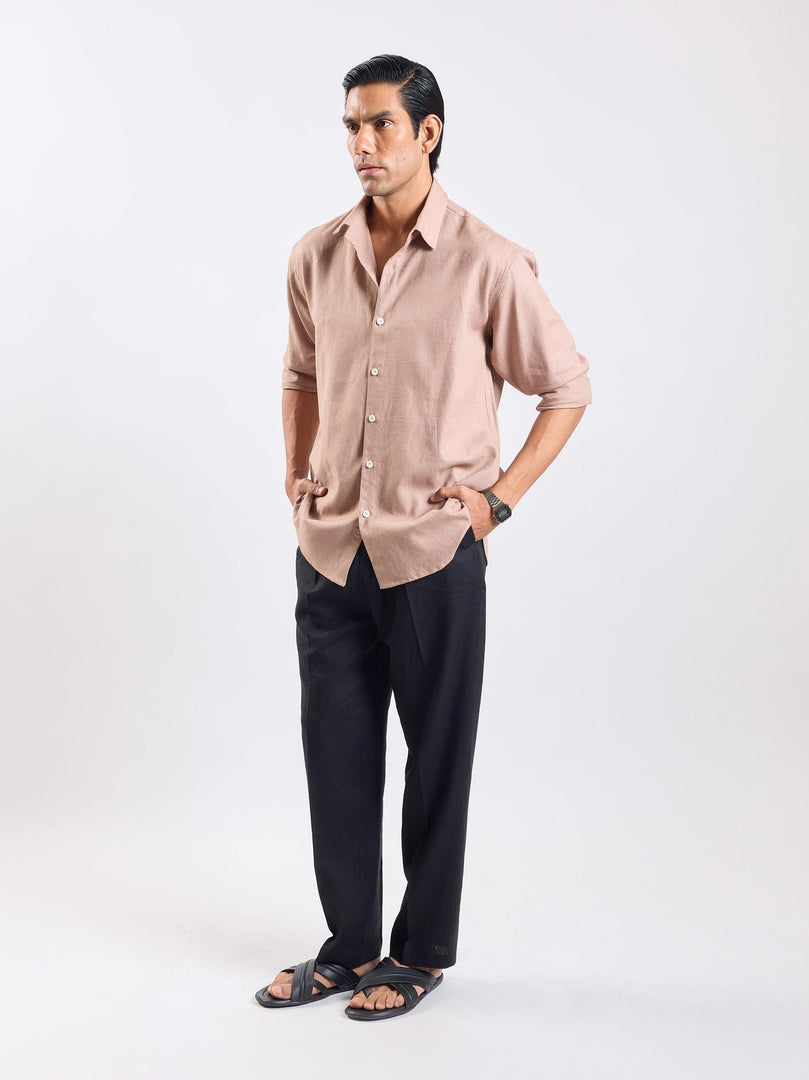 Taupe Linen Shirt