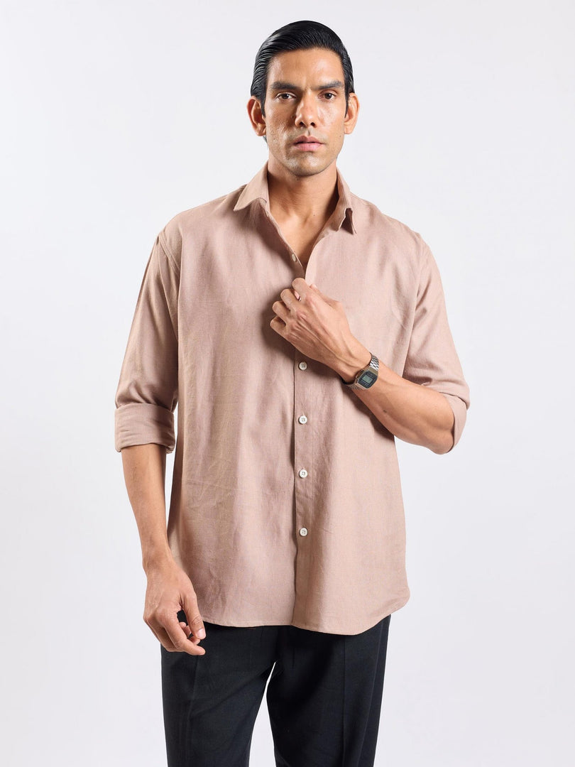 Taupe Linen Shirt