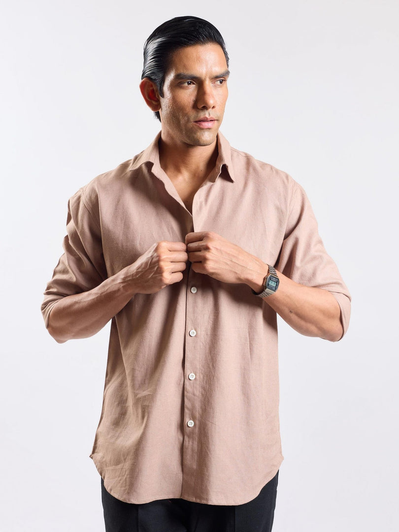 Taupe Linen Shirt