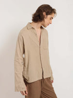 Load image into Gallery viewer, Beige Gauze Holiday Shirt
