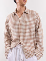 Load image into Gallery viewer, Brown Checked Holiday Shirt
