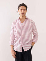 Load image into Gallery viewer, Pink Poplin Striped Shirt
