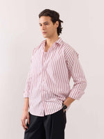 Load image into Gallery viewer, Pink Poplin Striped Shirt
